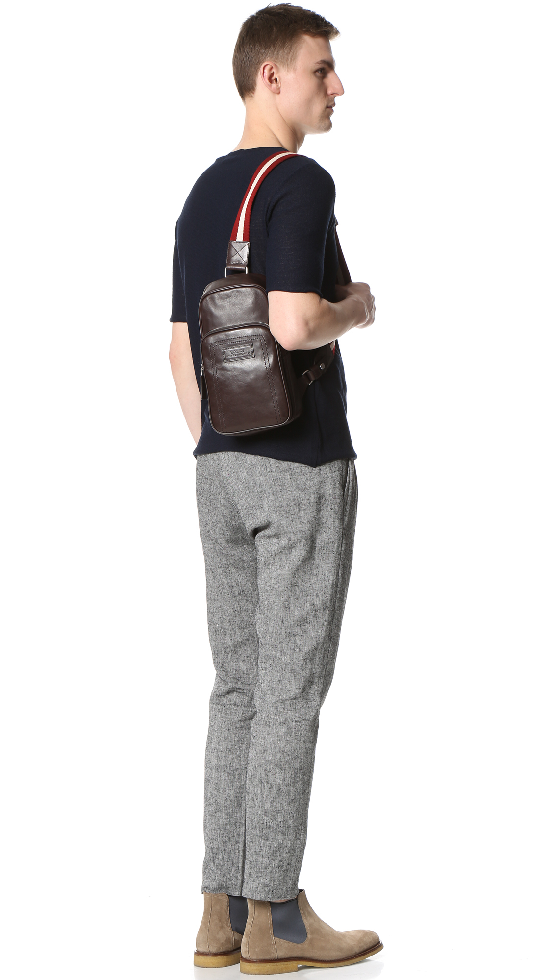 Lyst Bally Thoma Sling Bag in Brown for Men