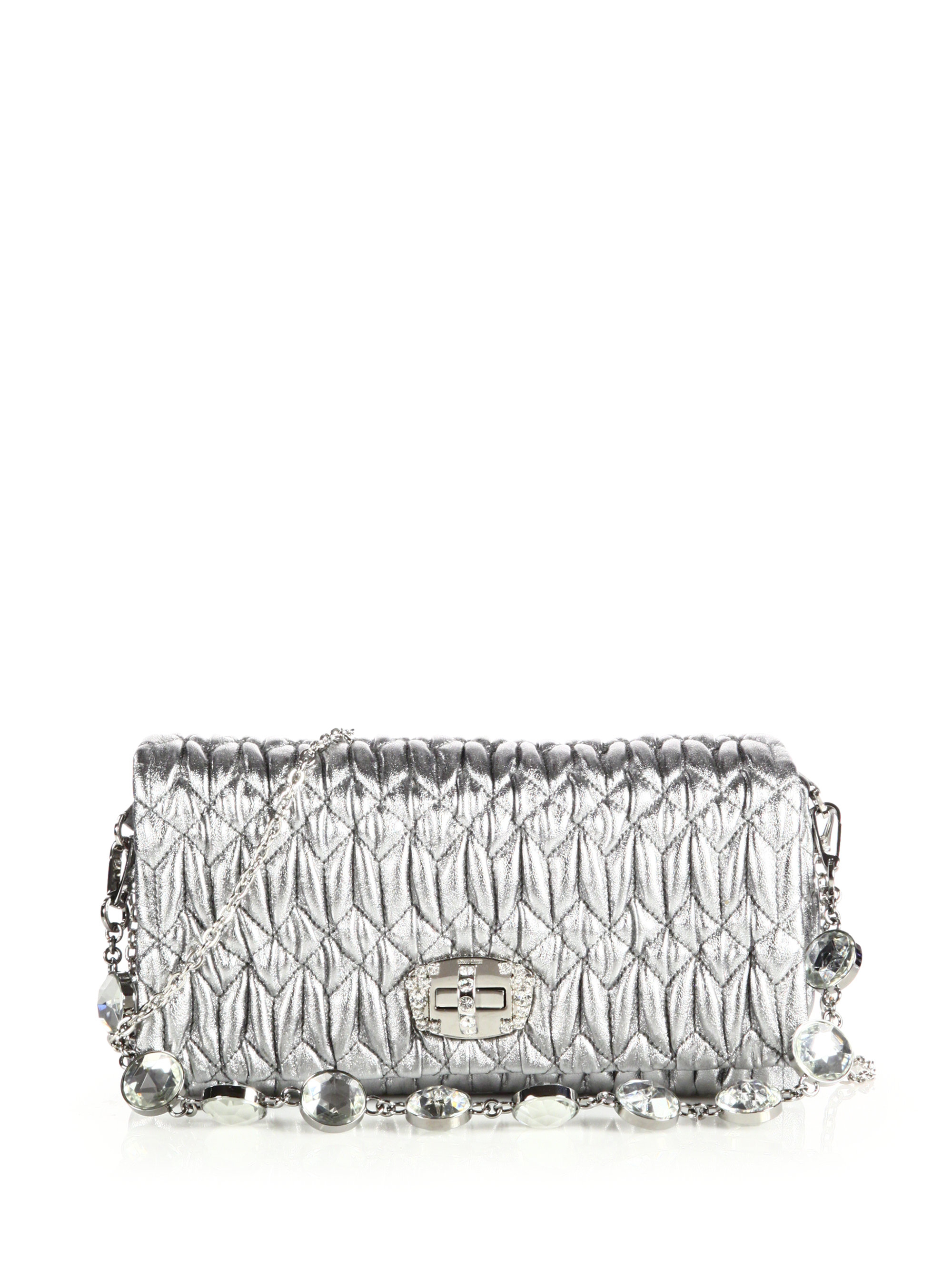 miu miu crystal chain bag