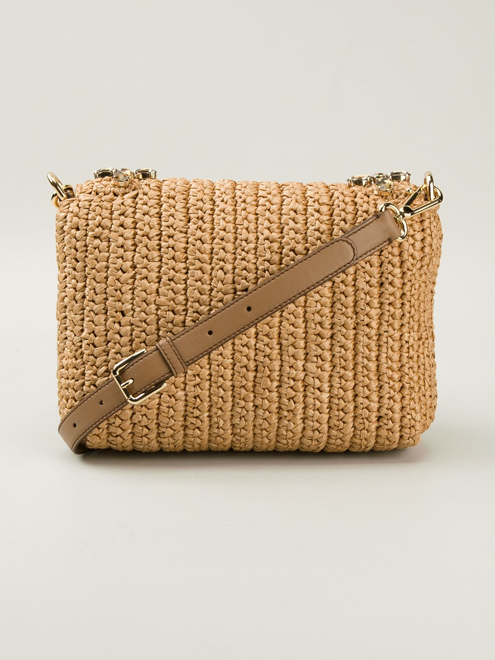 white woven shoulder bag