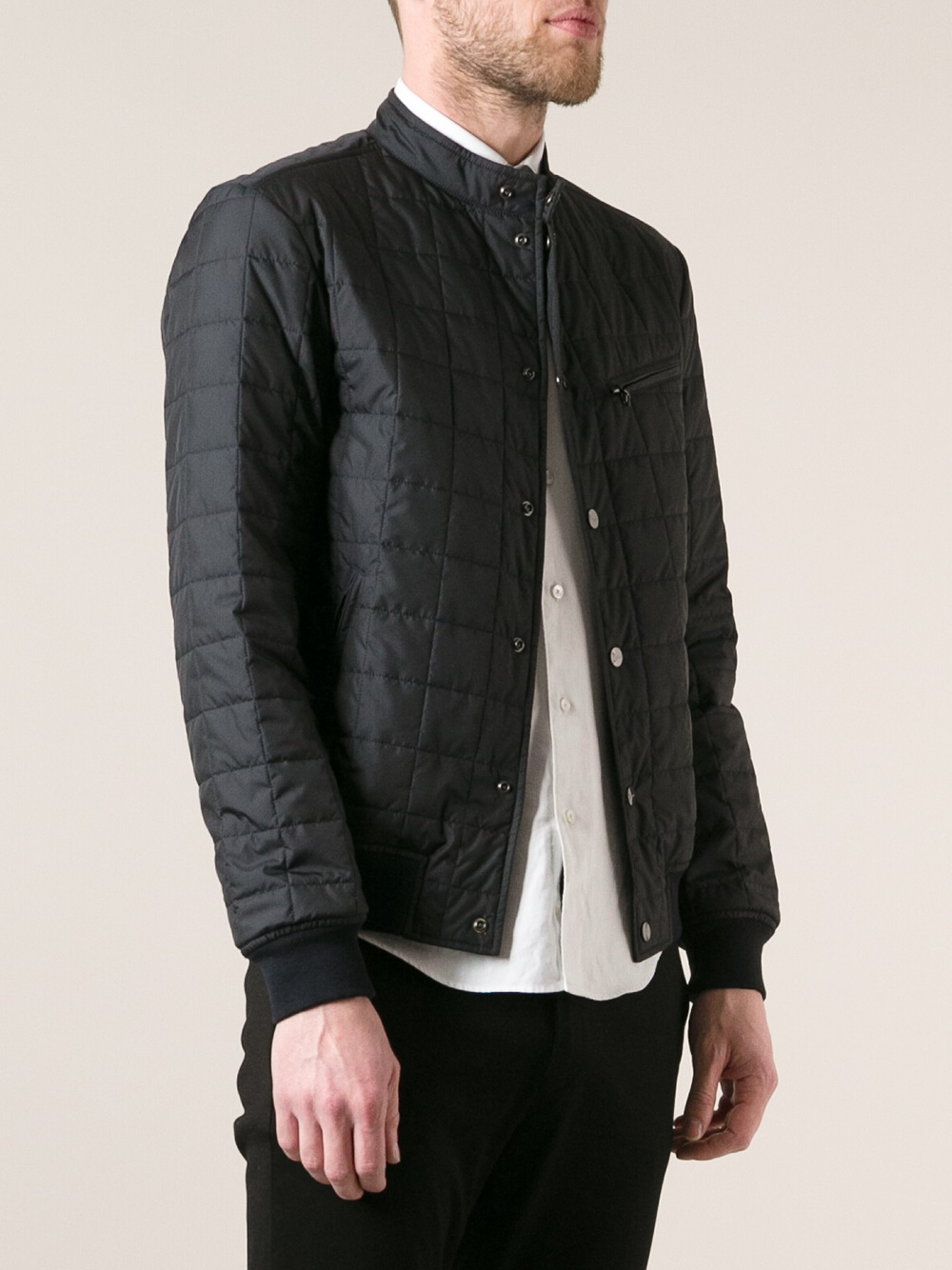 Lyst - Ferragamo Quilted Bomber Jacket in Black for Men Gallery