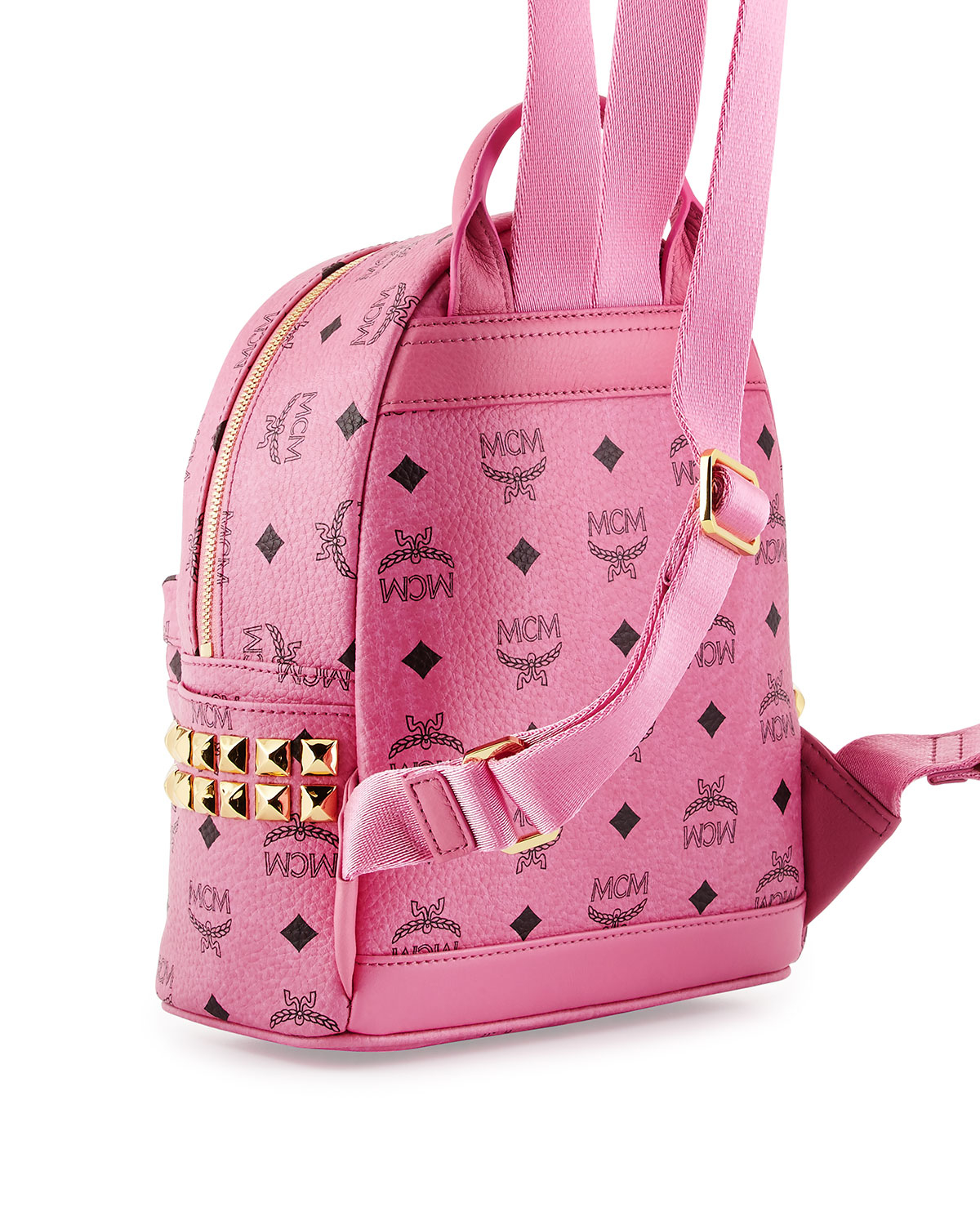 Mcm Stark Side-stud Mini Backpack in Pink | Lyst