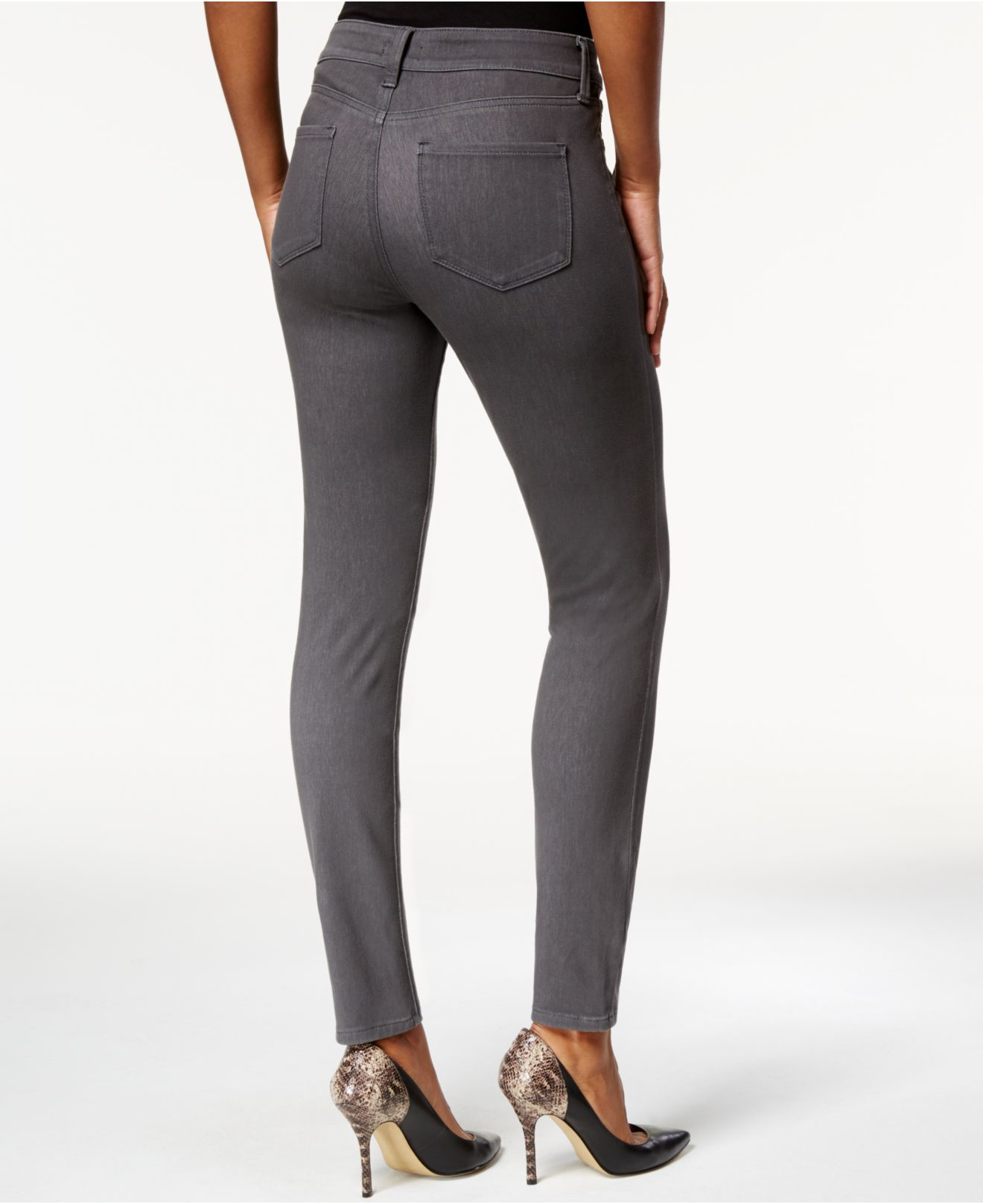 Lyst - NYDJ Alina Skinny Jeans in Gray