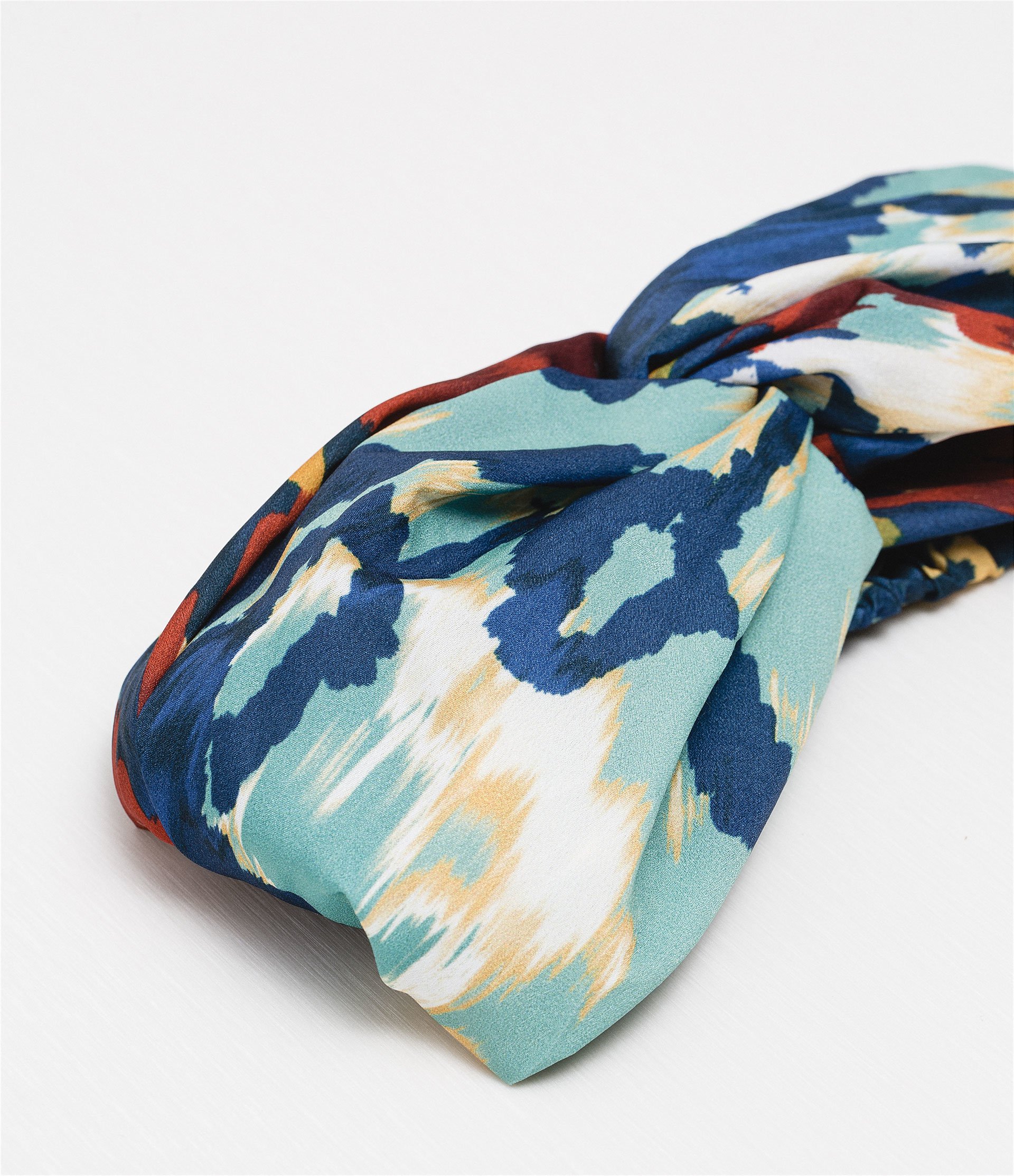 Zara Turban Style Headband In Blue Lyst