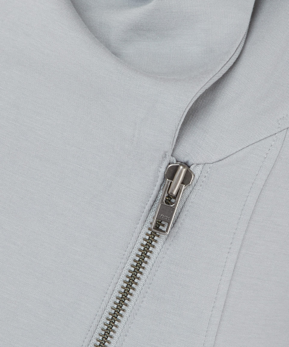 Lyst - Helmut Grey Asymmetric Zip Sweater in Gray