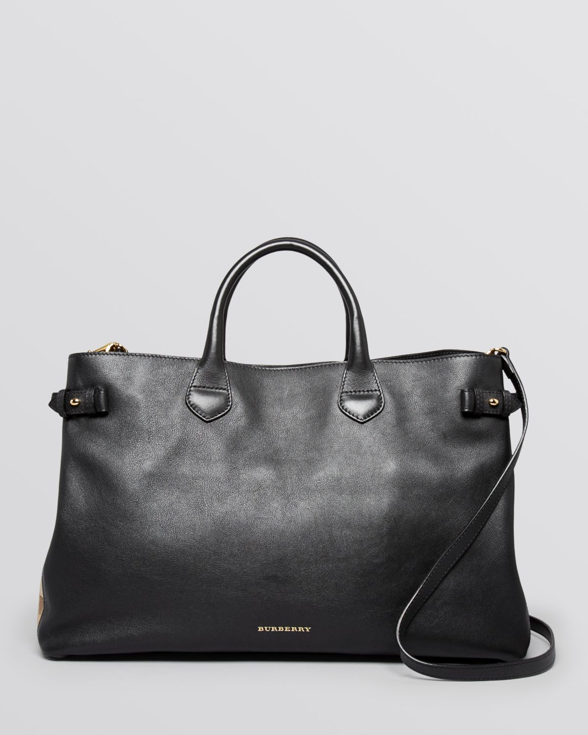 Lyst - Burberry Tote House Check Sartorial Large Banner in Black