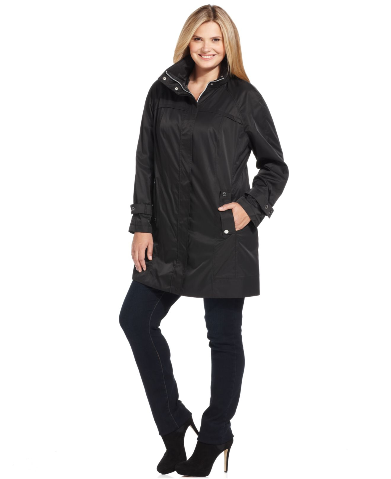 Calvin klein Plus Size Anorak Jacket in Black Lyst