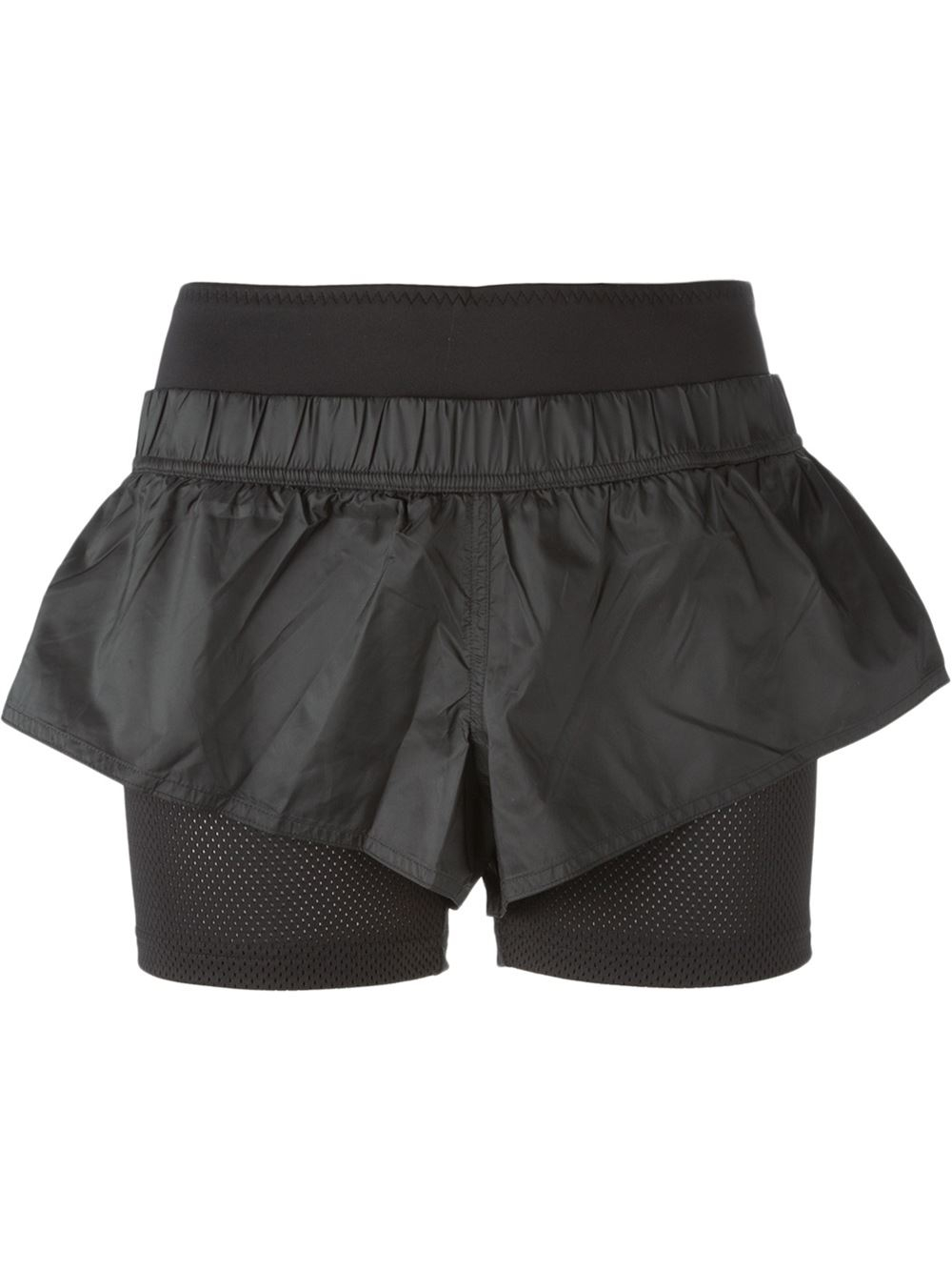 Lyst - Adidas By Stella Mccartney Layered Running Shorts in Black