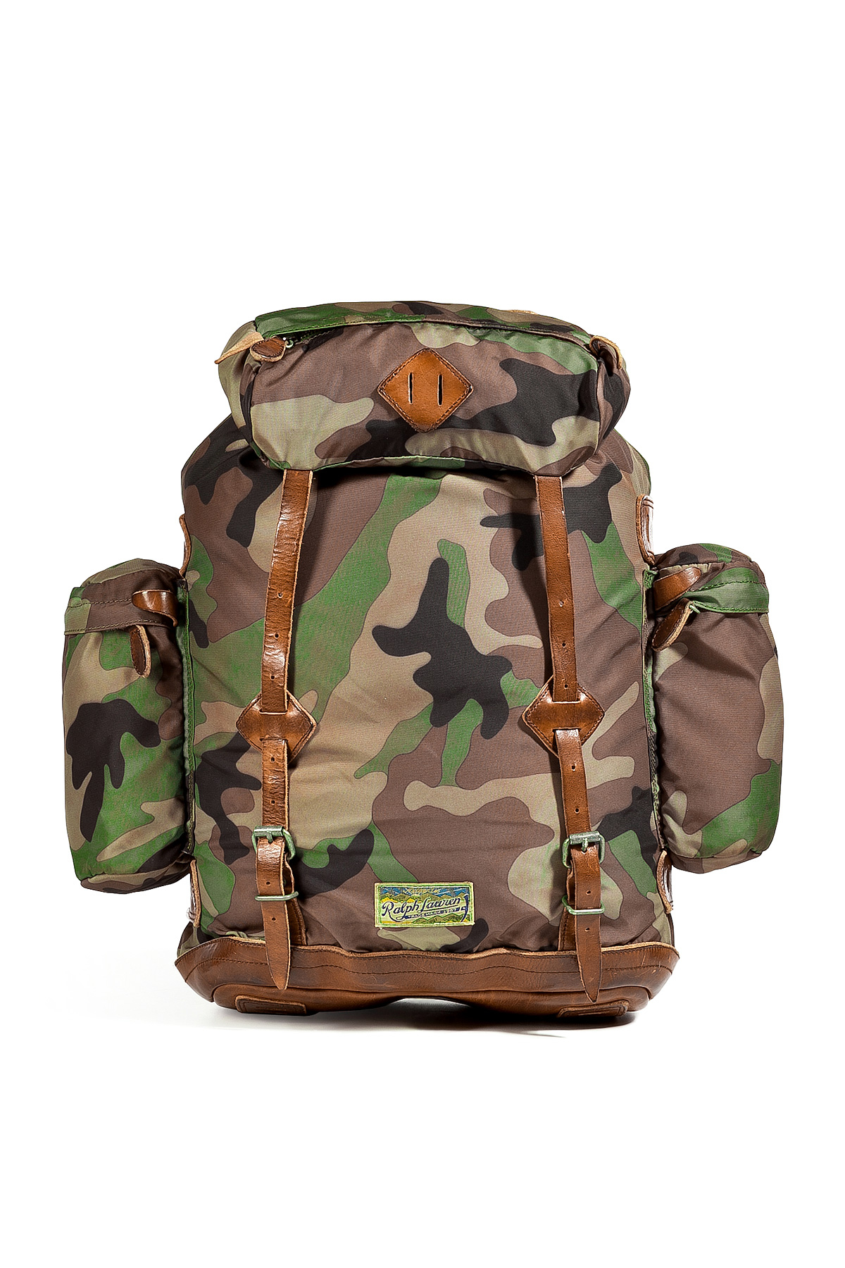Lyst - Polo Ralph Lauren Camo Print Backpack With Leather Trim in Green for Men