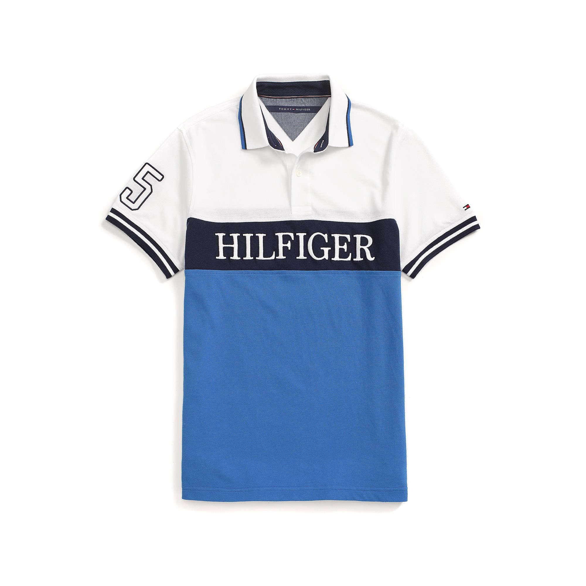 Tommy hilfiger Custom Fit Hilfiger Logo Polo in White for Men (CLASSIC ...