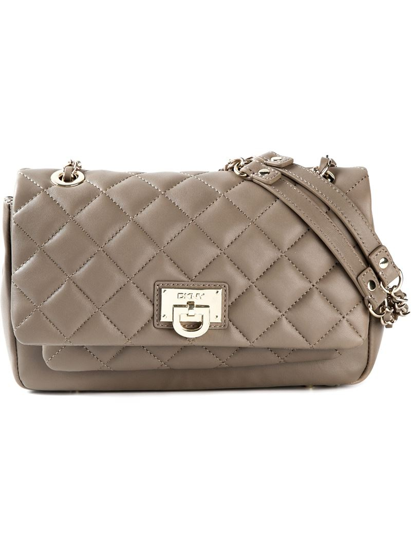Dkny Quilted Crossbody Bag in Gray | Lyst
