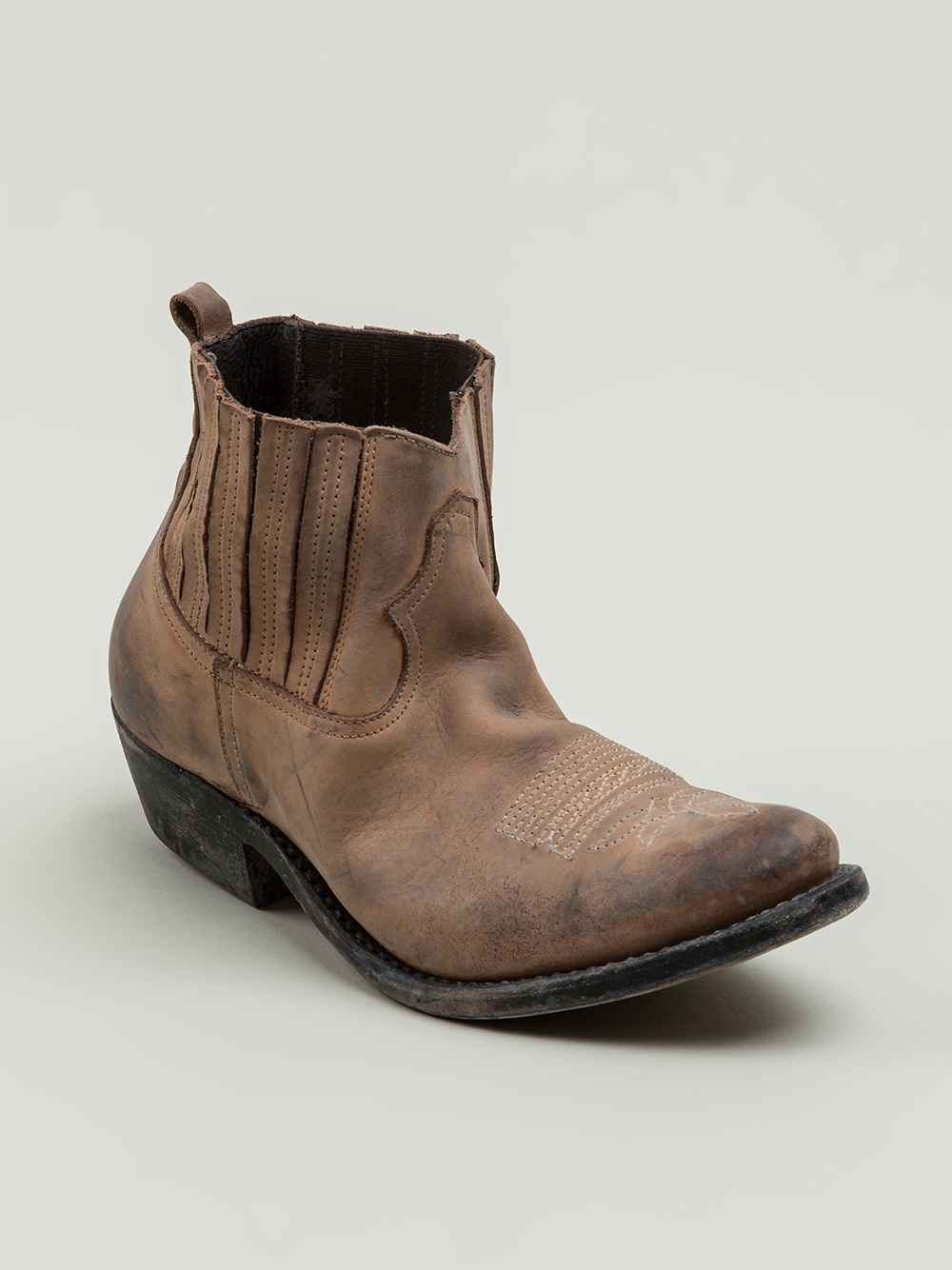 Golden Goose Deluxe Brand Distressed Western-Style Boot in Brown | Lyst