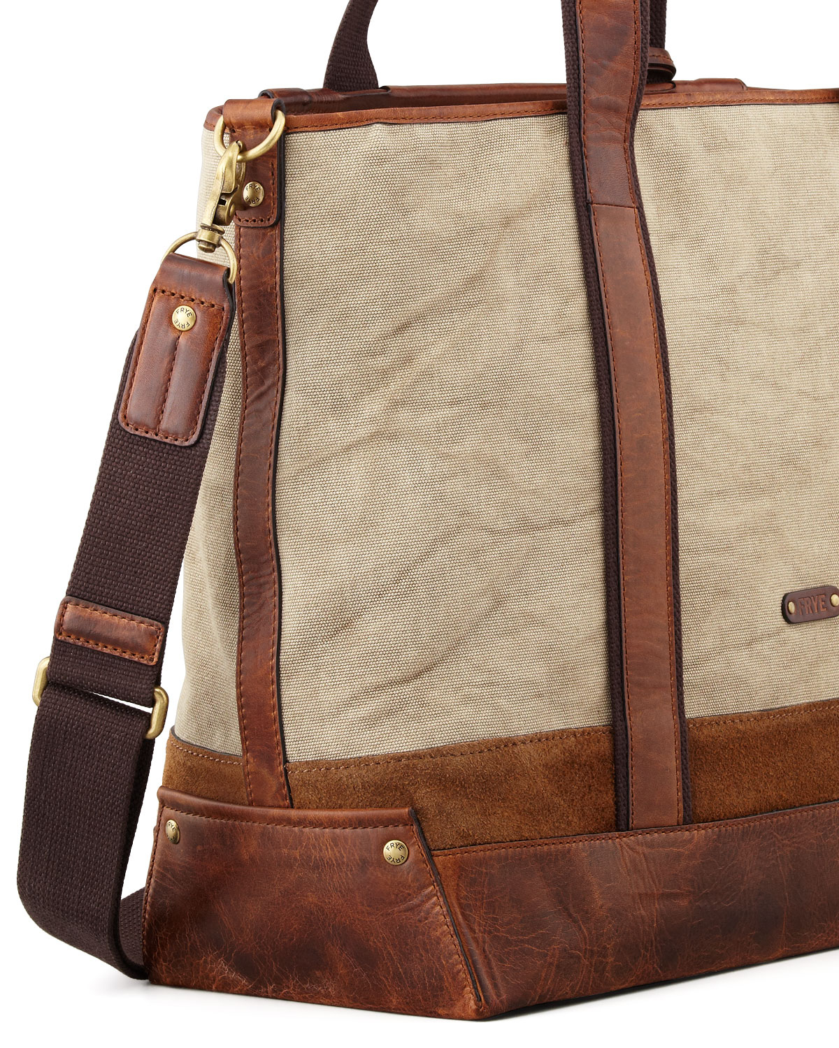 Lyst - Frye Harvey Canvas leather Tote Bag in Brown