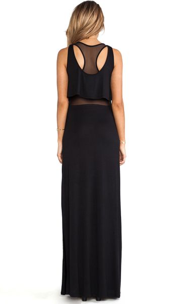Bcbgmaxazria Bcbgeneration Ruffle Top Maxi Dress in Black | Lyst