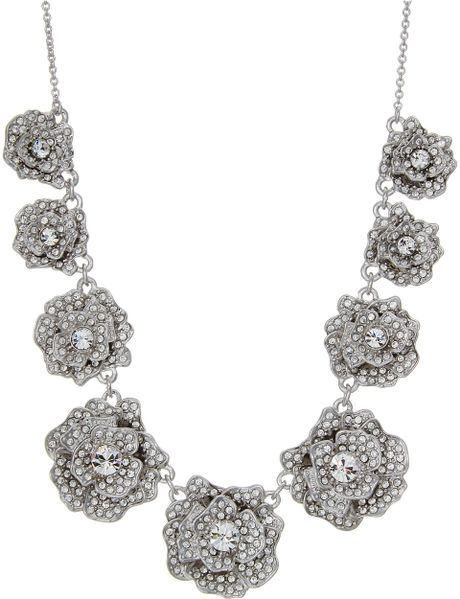 Kate Spade Rose Garden Pave Graduated Necklace in Silver ...