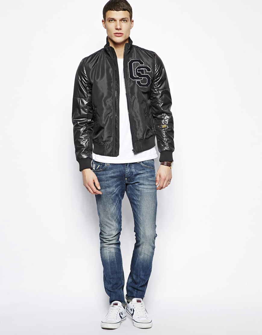 Lyst - G-Star Raw Jacket Bomber Art Grove in Black for Men