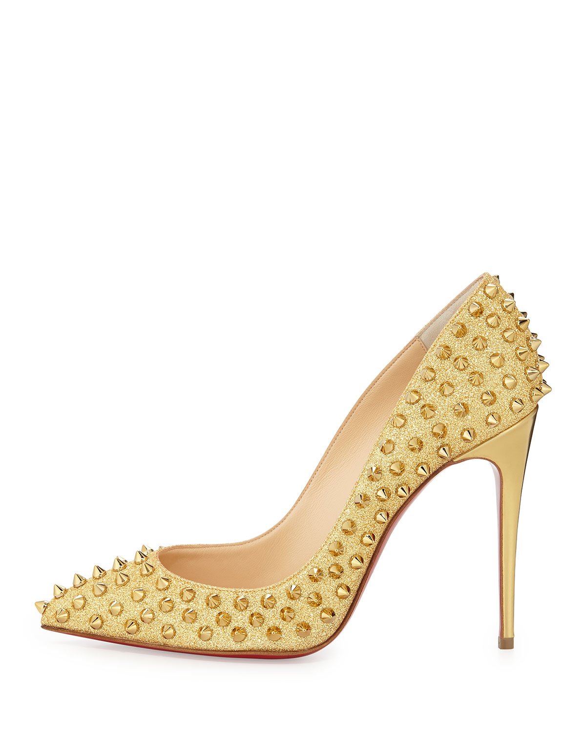 christian louboutin red and gold spiked heels christian louboutin red and gold spiked heels