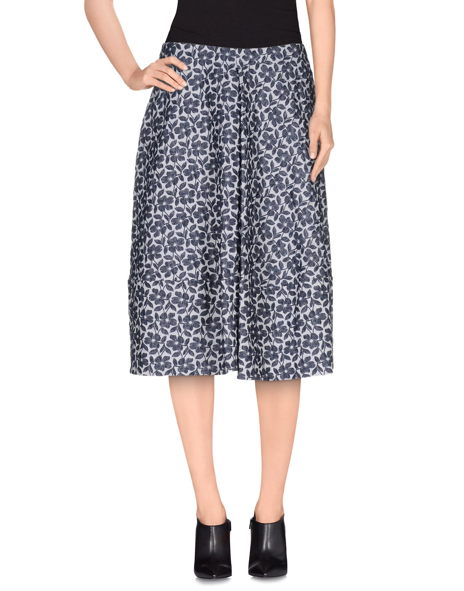 Lyst - Jil Sander Navy Knee Length Skirt in Blue