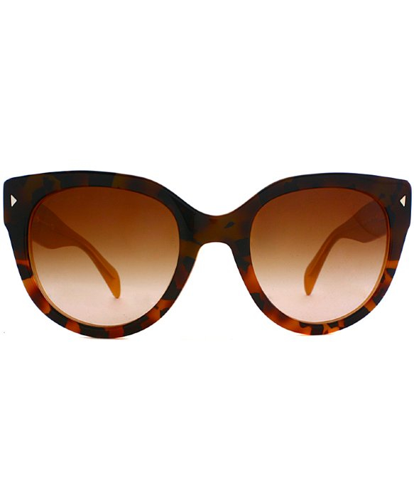 Prada Pr 17os Fal1z1 Dark Havana On Opal Yellow Cat-eye Plastic ...  