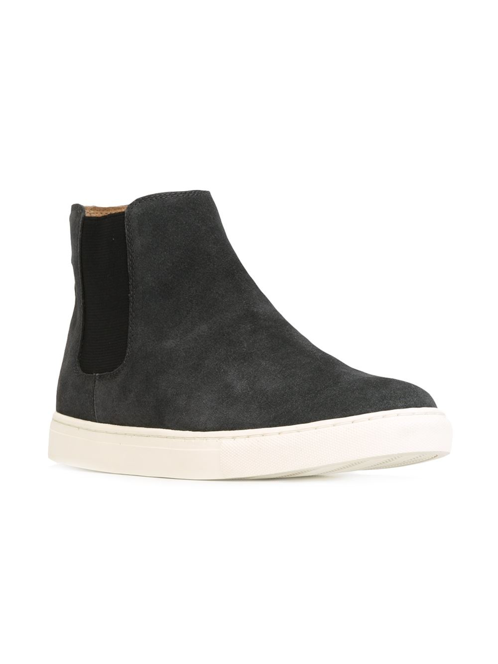 Polo Ralph Lauren Slip-On Suede High-Top Sneakers in Gray for Men - Lyst