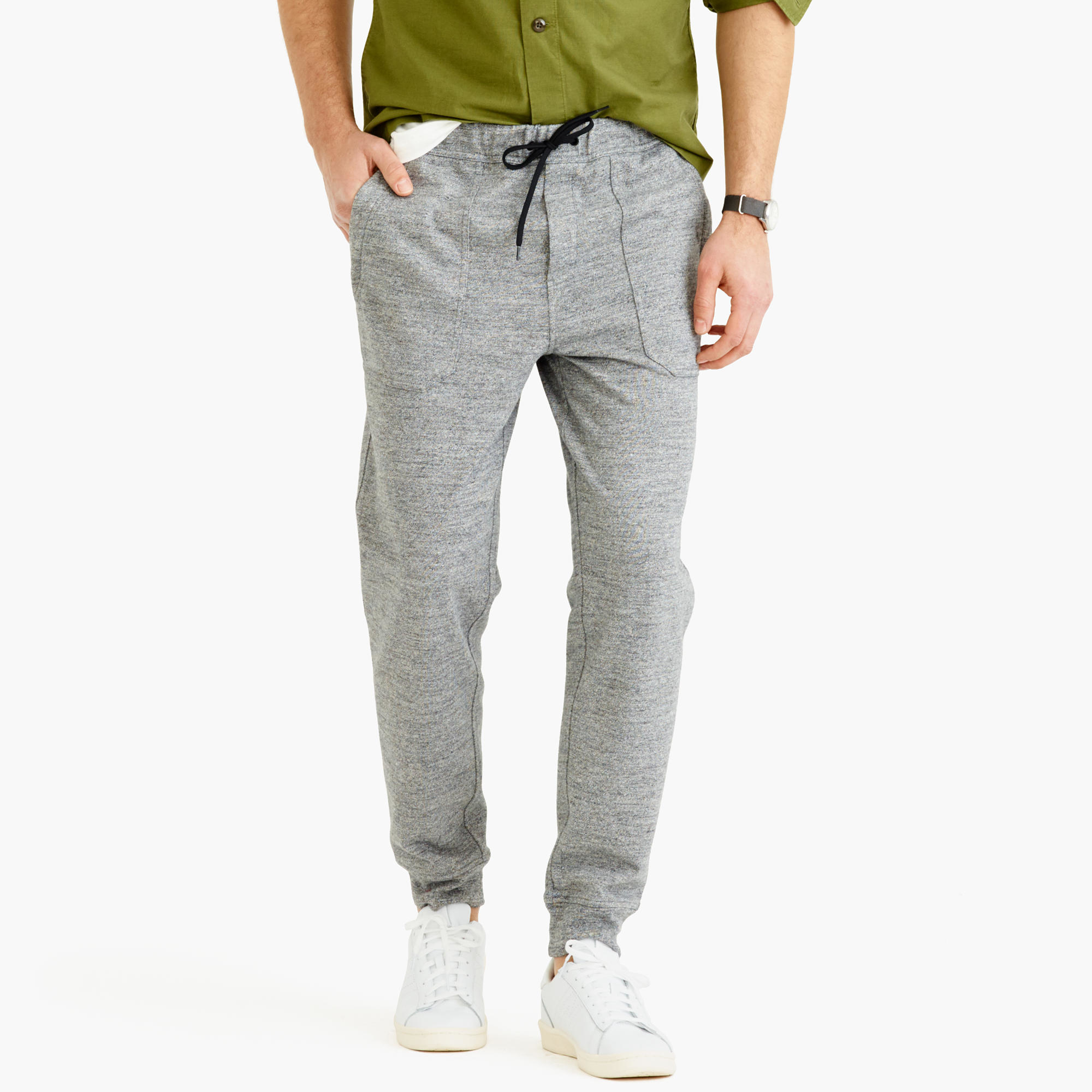 J.crew Utility Jogger Pant In Cotton Jersey in Gray for Men | Lyst