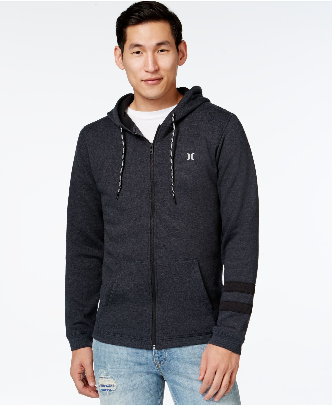 Lyst - Hurley Carmel Fleece Full-zip Hoodie in Black for Men