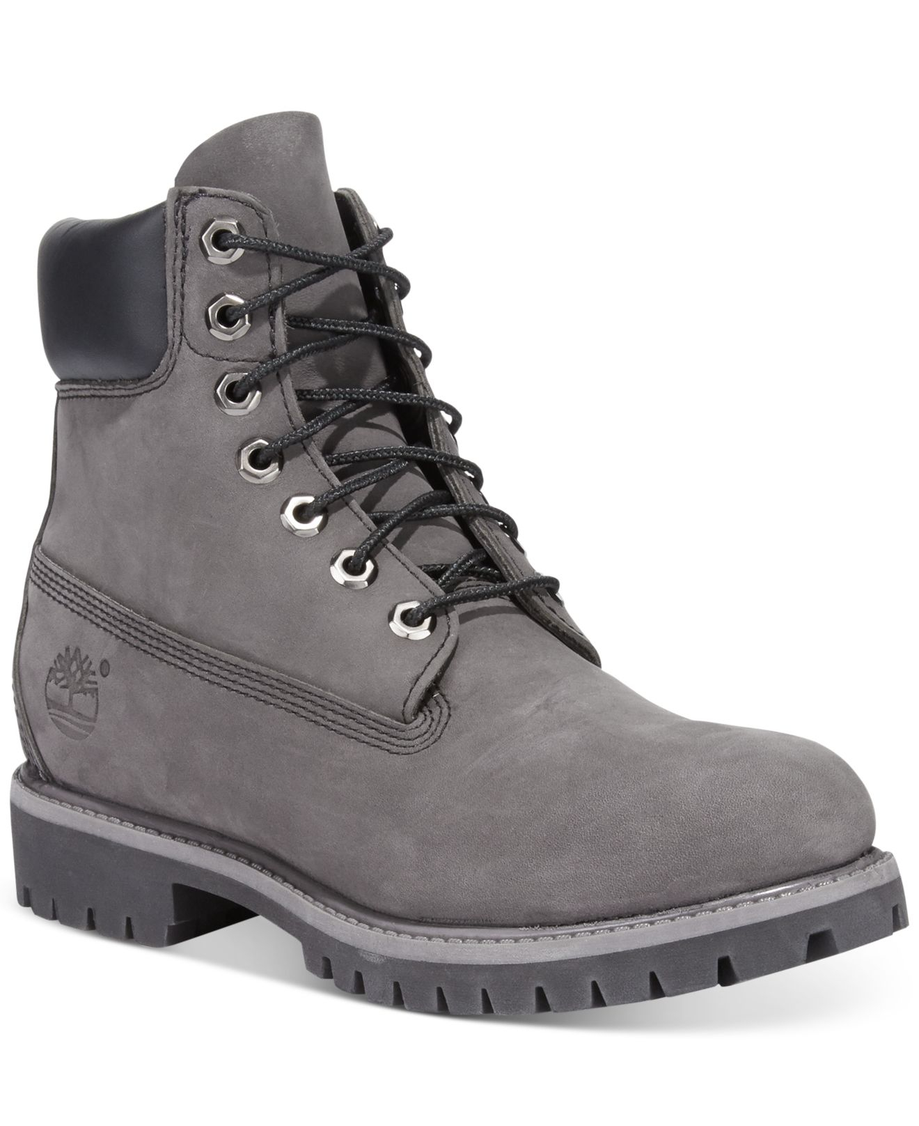 mens grey boots leather