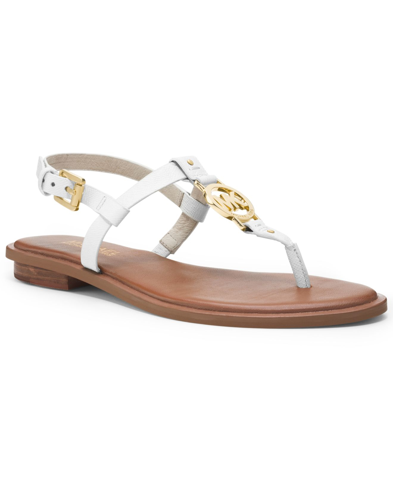 Michael Kors Michael Sondra Thong Sandals in White (Optic White ...