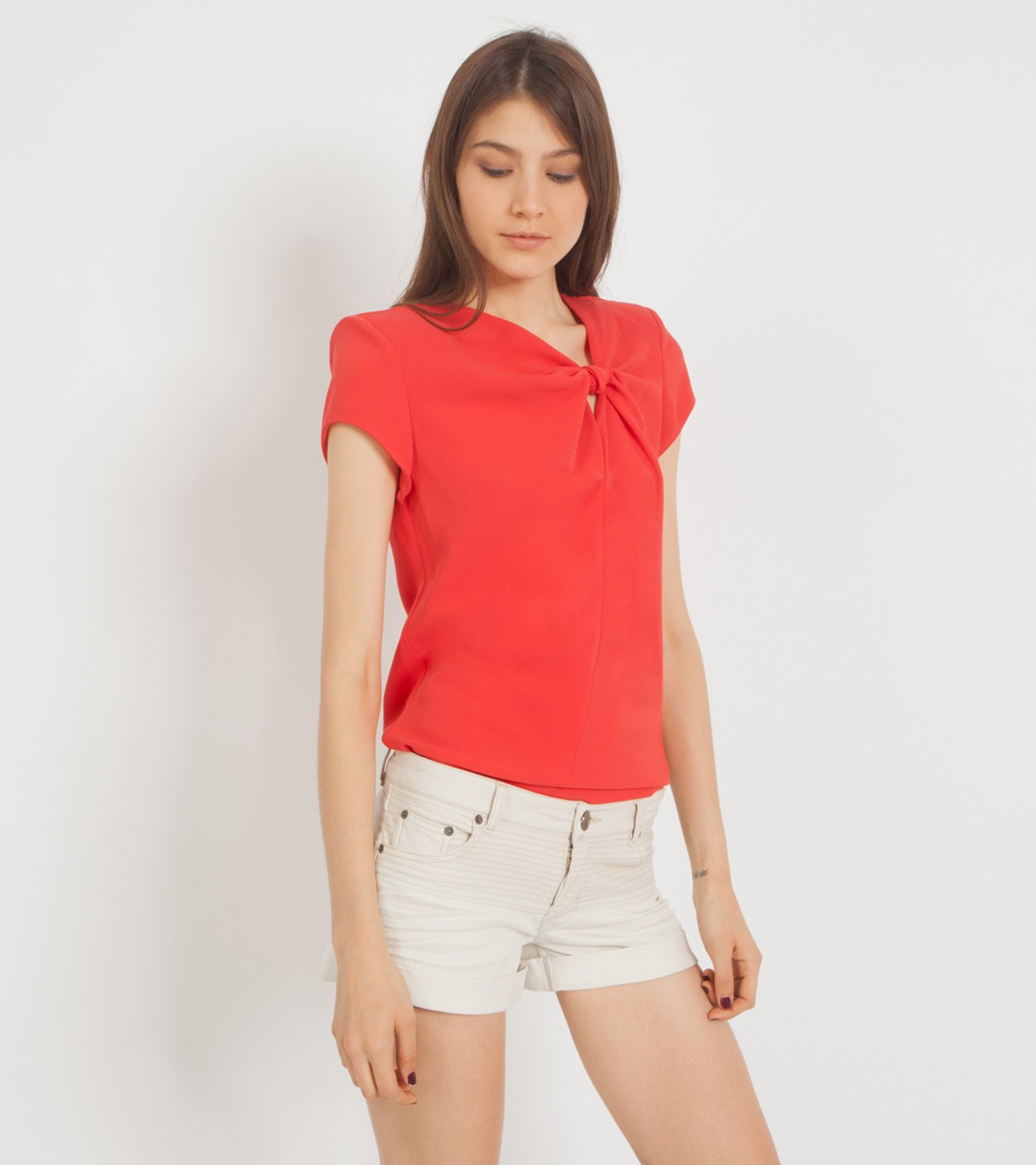 Maje Flic Knotted Top in Red | Lyst