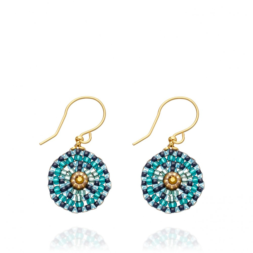 Lyst Miguel Ases Pea Drop Earrings In Metallic Gallery