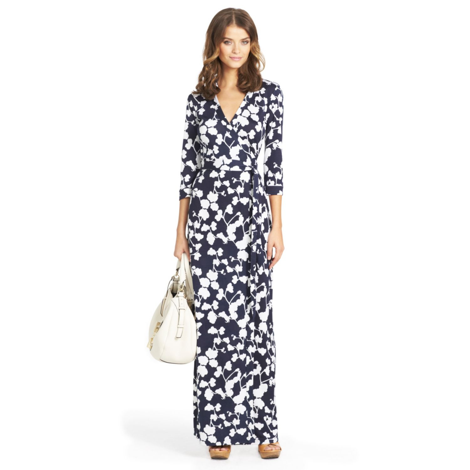 blue wrap maxi