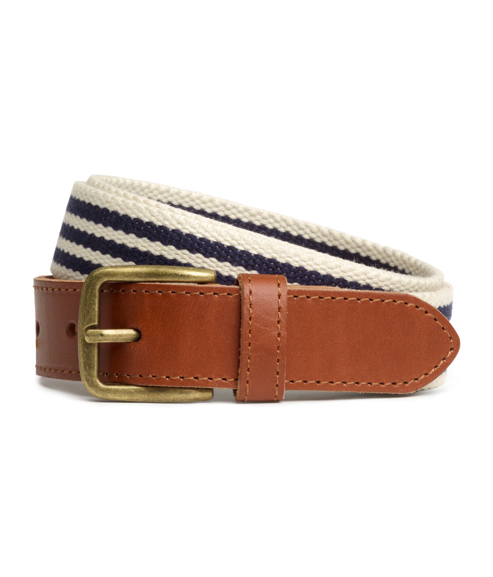 Lyst - H&M Fabric Belt in Brown for Men