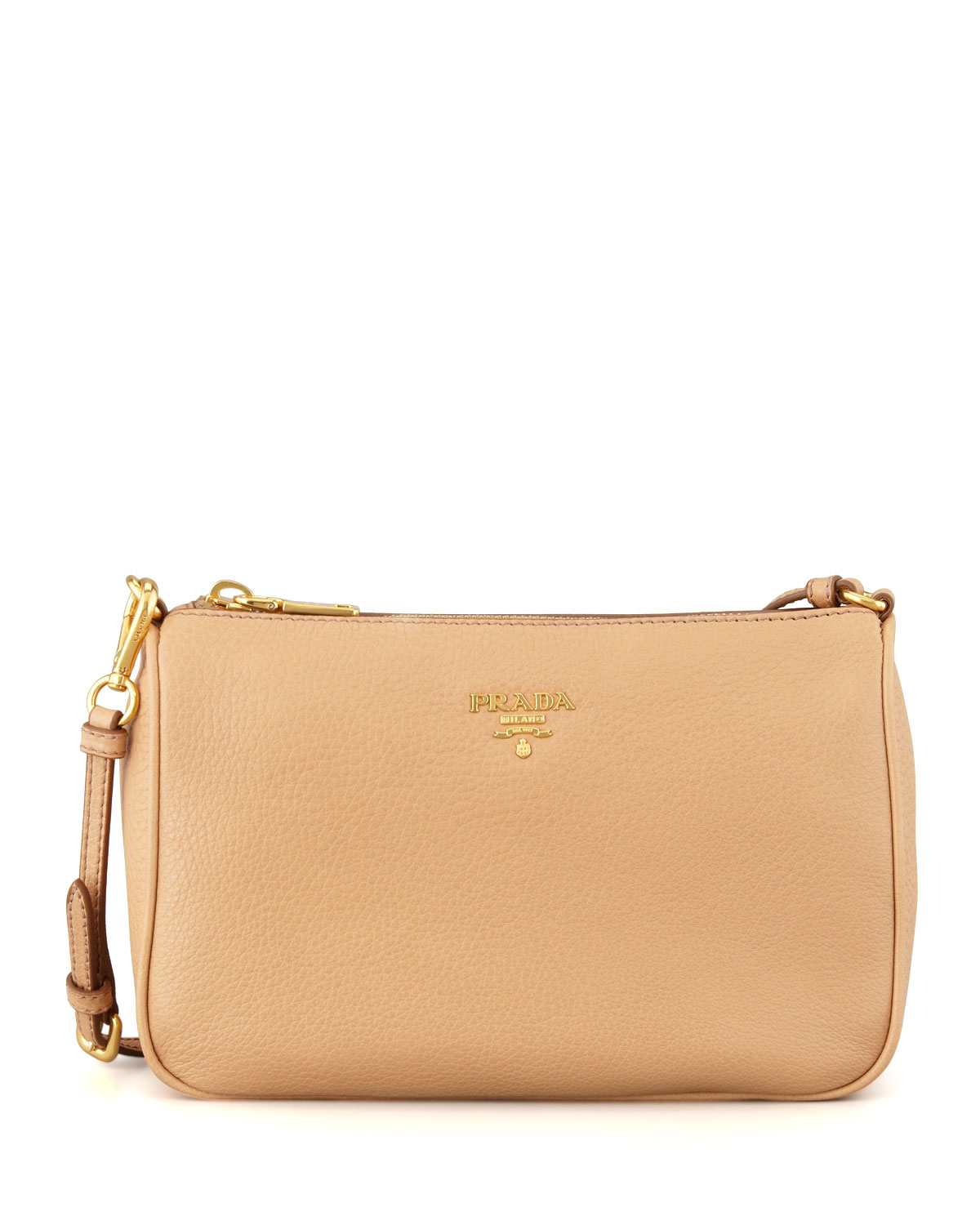 Prada Daino Small Shoulder Bag in Brown (tan) | Lyst  