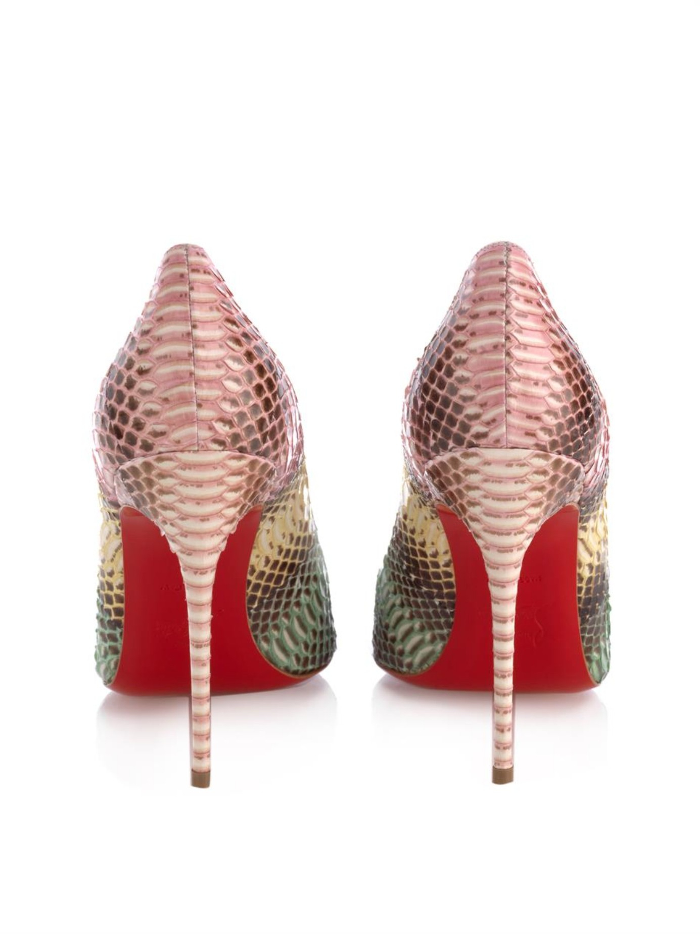 Christian louboutin Decollete 100Mm Watersnake Pumps in Multicolor ...
