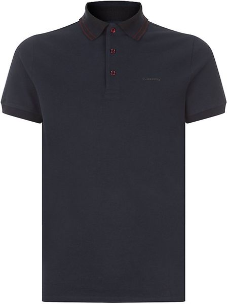 Burberry London Striped Collar Polo Shirt in Blue for Men (navy) | Lyst