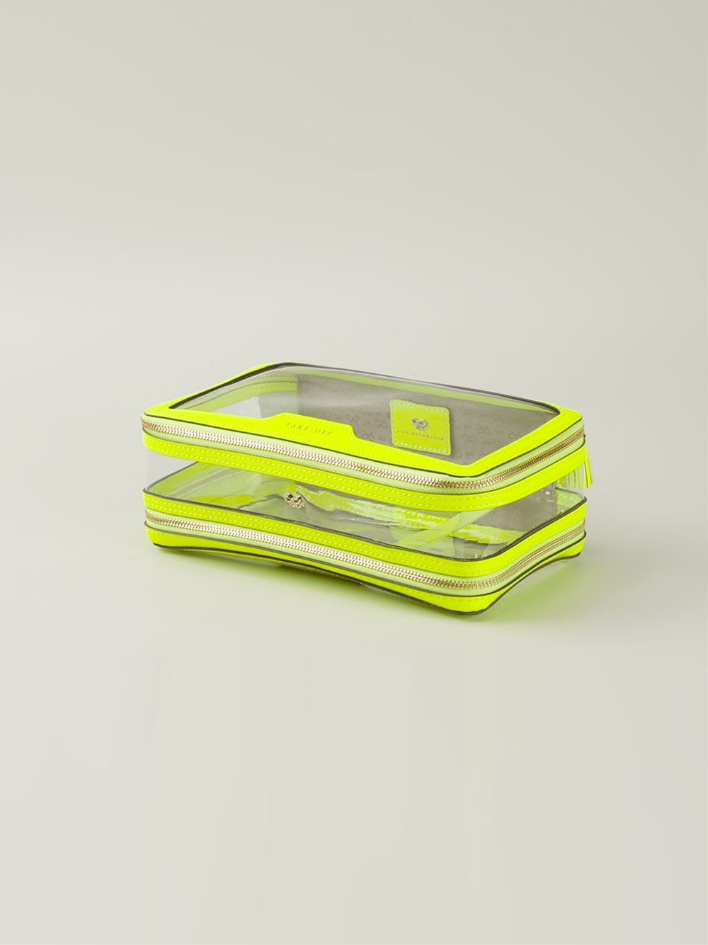 Anya Hindmarch Transparent Makeup Bag in Yellow - Lyst