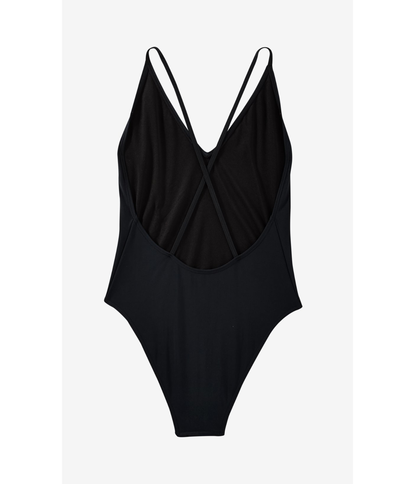 Lyst Express Black Deep V High Cut One Piece Swimsuit In