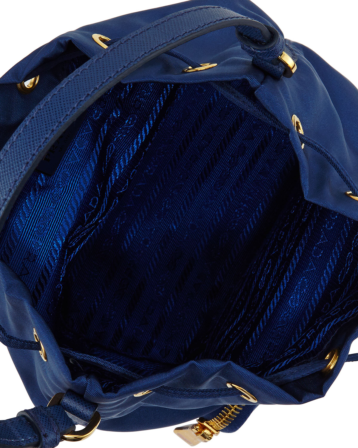 Lyst - Prada Tessuto Mini Bucket Crossbody Bag in Blue