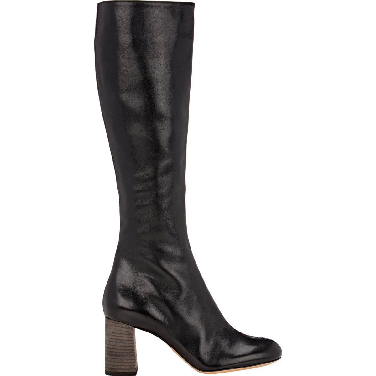 Lyst - Chloé Stacked-heel Knee Boots in Black