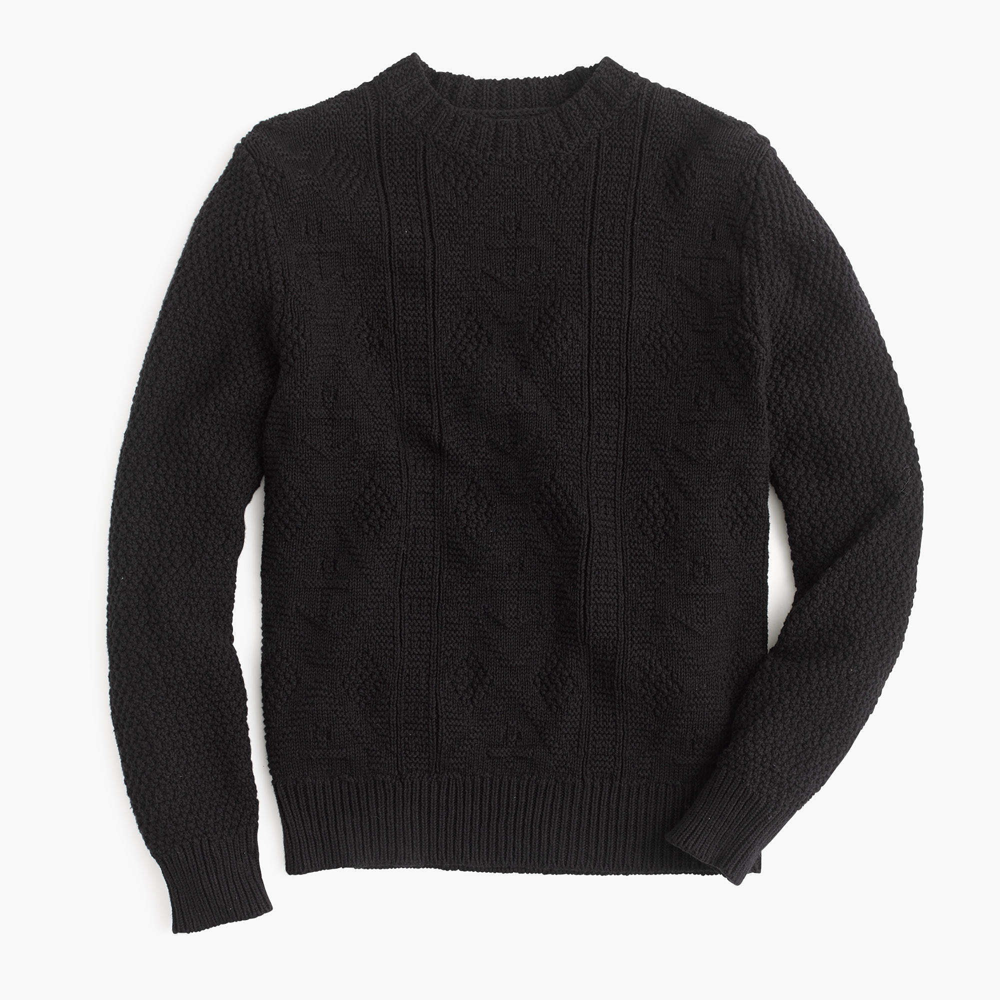 J.crew Marled Cotton Anchor-knit Sweater in Black for Men | Lyst