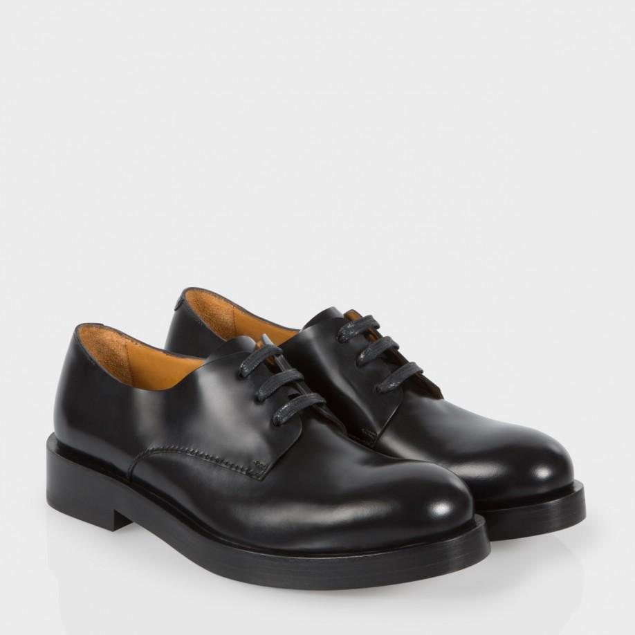 Lyst - Paul Smith Men's Black Calf Leather 'patton' Derby Shoes in ...