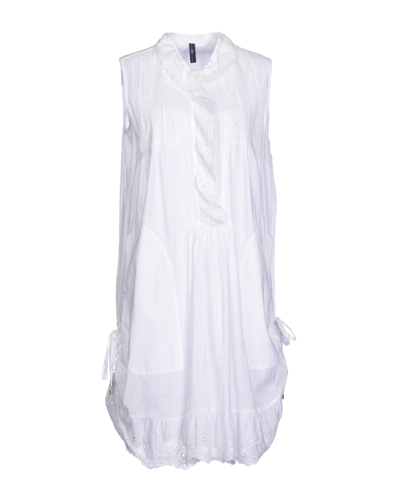 High Knee-Length Dress in White | Lyst