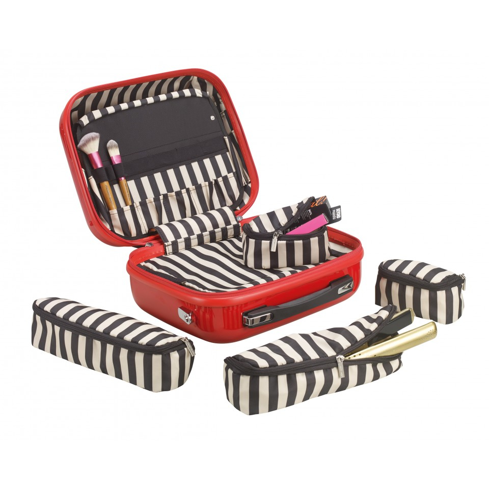 lulu guinness red lips vanity case