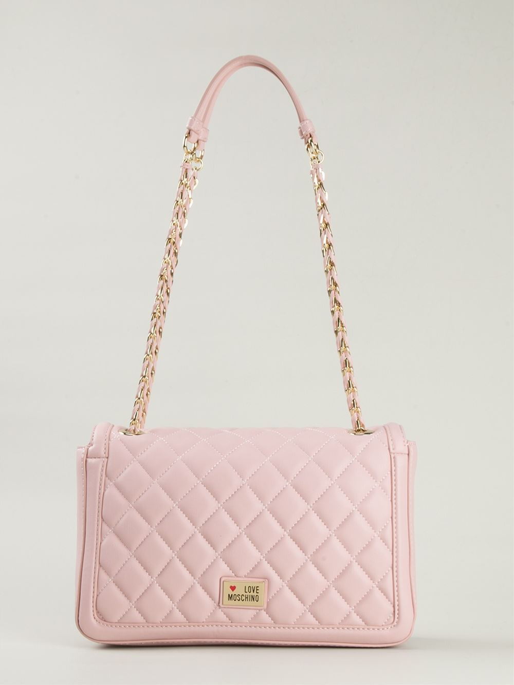Love moschino Quilted-Leather Shoulder Bag in Pink | Lyst