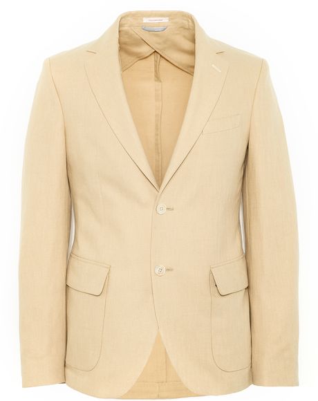 Gant Rugger Canvas Unconstructed Blazer in Beige for Men (Tan) | Lyst