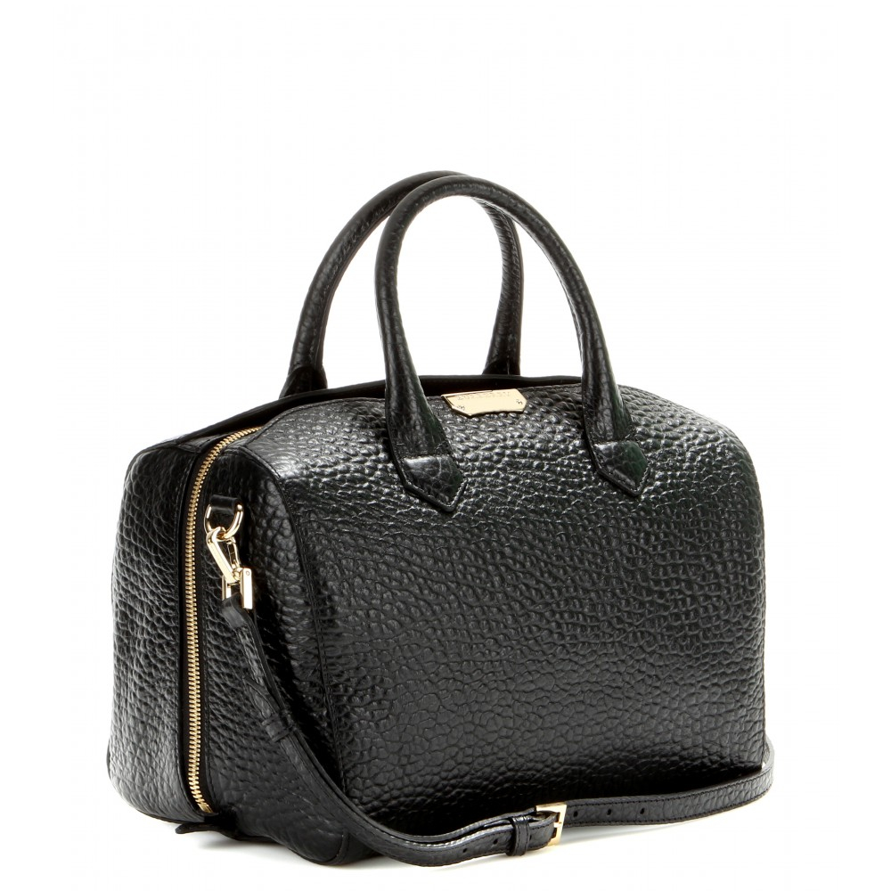 Burberry Alchester Leather Bowling Bag In Black Lyst Gallery