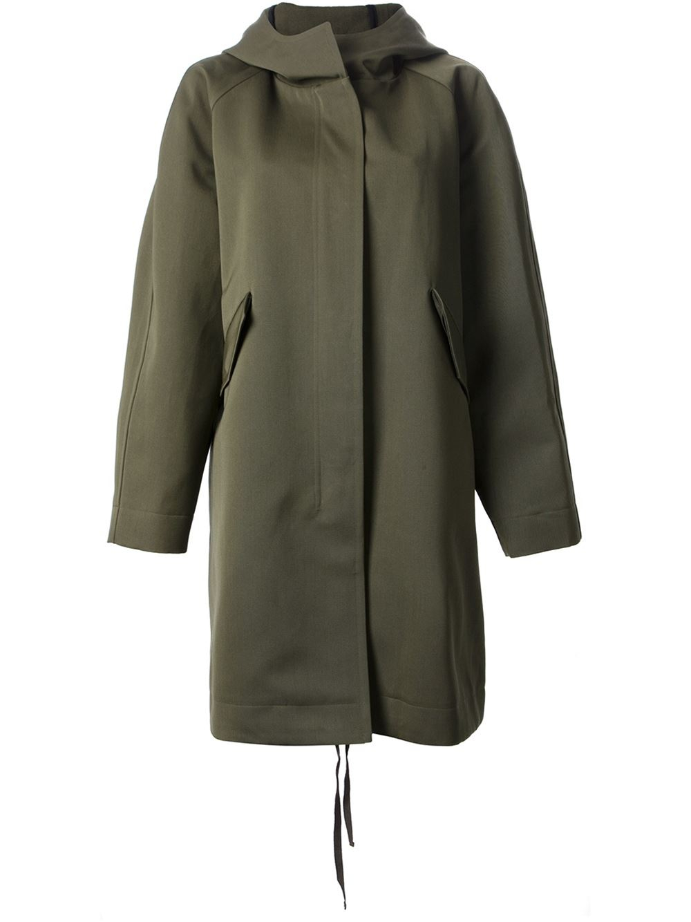 Lyst - Sofie d'hoore Oversize Hooded Parka in Green