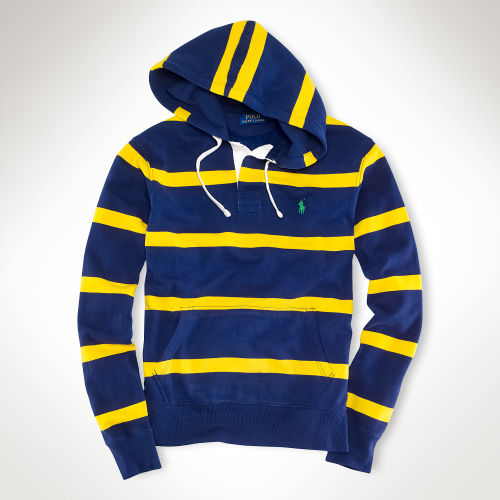 ralph lauren striped fleece sweatshirt