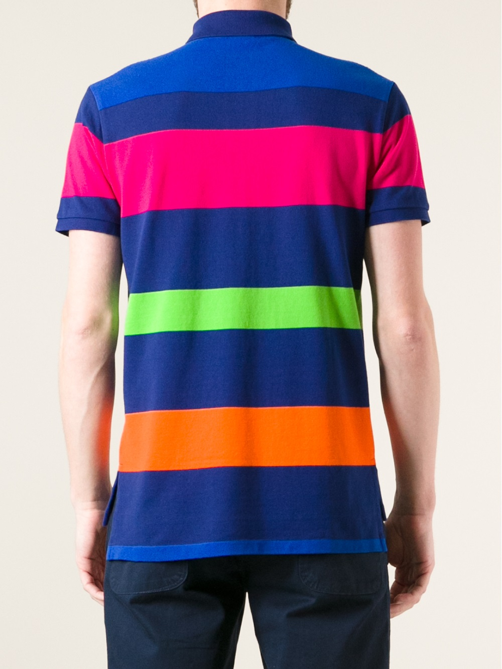 Lyst - Polo Ralph Lauren Block Stripe Polo Shirt in Blue for Men