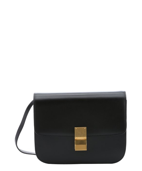 Cline Black Leather Medium \u0026#39;Classic Box\u0026#39; Shoulder Bag in Black | Lyst  