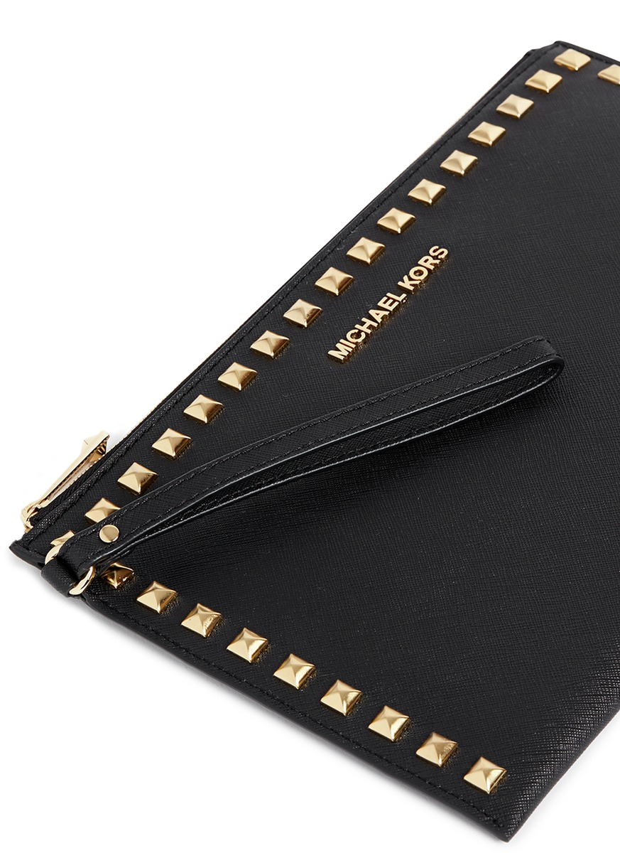 michael kors studded clutch